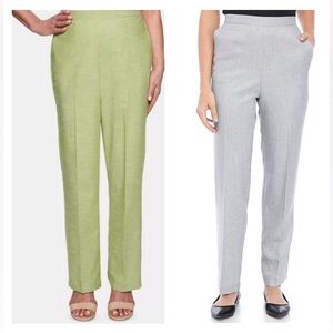 NWT - BUNDLE Alfred Dunner - Women's Gray and Green Bundle - grey 14p, green 14